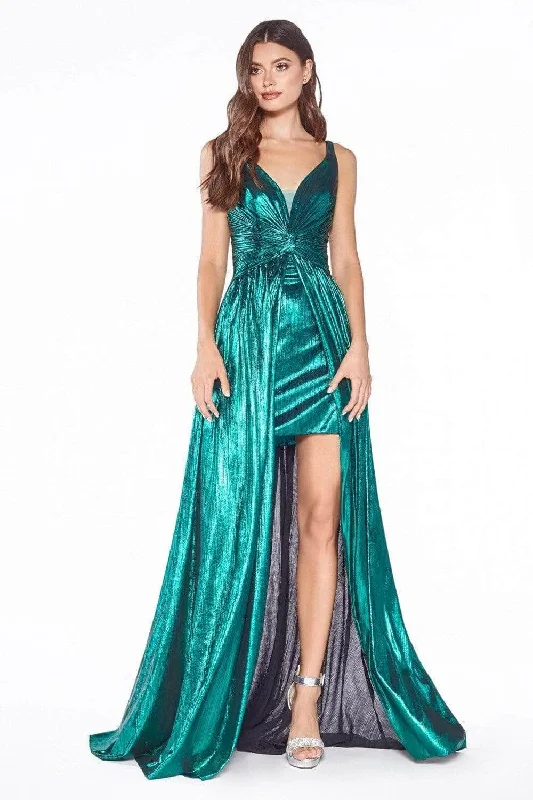 Loyalty Reward Ladivine CD0151 - Metallic A-Line Dress Evening Dresses