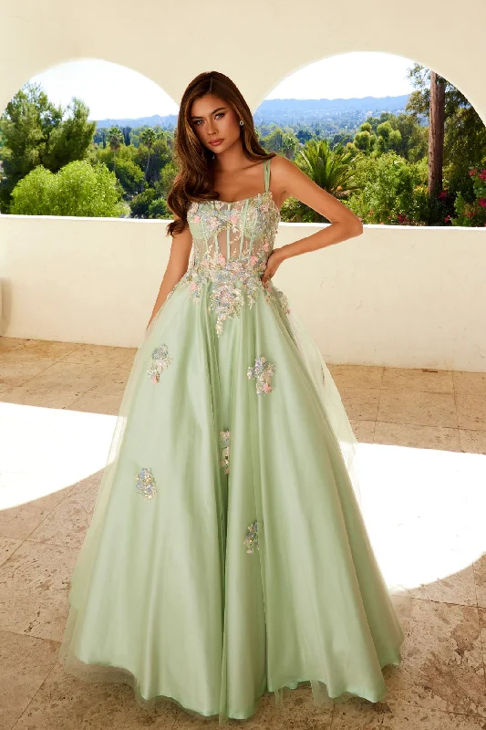 Discount Deals Applique Sleeveless A-line Gown by Juliet JT2565U