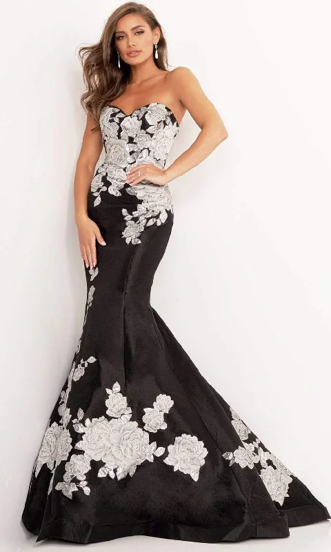 Instant Discount Jovani - 3917 Floral Sweetheart Mermaid Dress