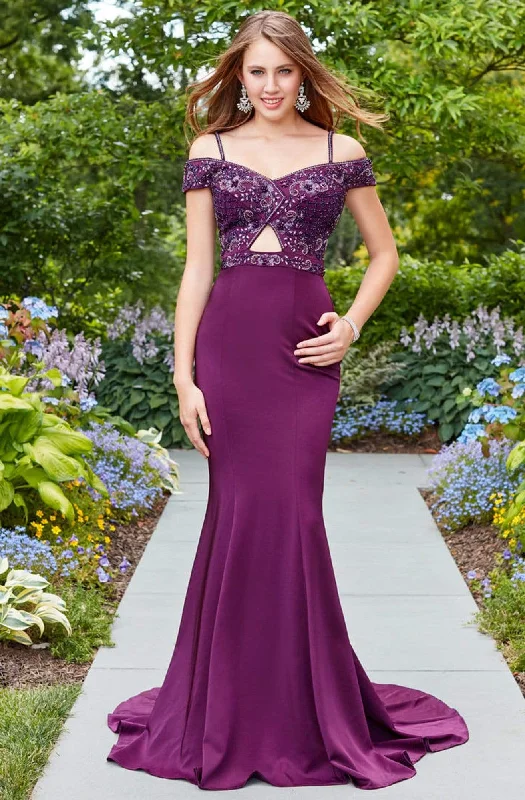 Reduced Prices Clarisse - 3543 Bedazzled V-neck Trumpet Dress