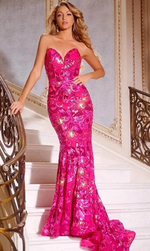 Unmissable Offer Jovani 44340 - Floral Sequin Prom Dress