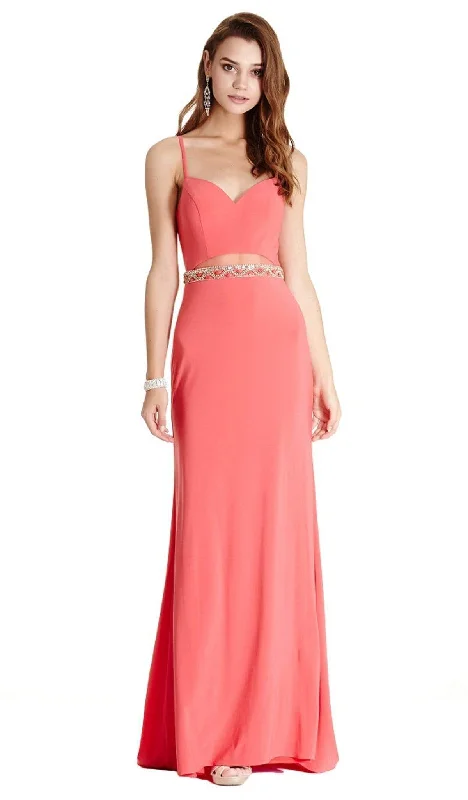 YEAR-End Sale Trevi Collection - Embellished Sweetheart Sheath Prom Dress