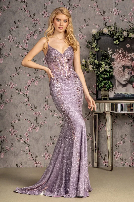 Lowest Prices Embroidered Glitter Corset Mermaid Dress by GLS Gloria GL3399