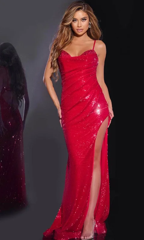 Special Price Jovani 42379 - Sequin Detailed Prom Dress