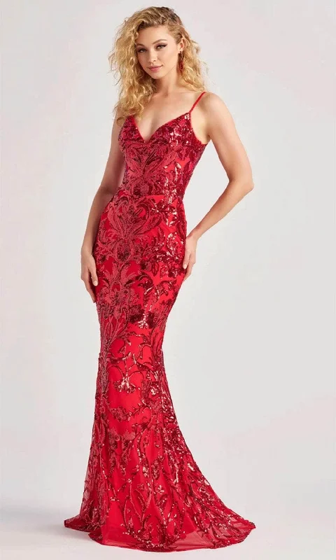 Best Bargains Colette By Daphne CL8685 - Sequin Pattern Prom Gown
