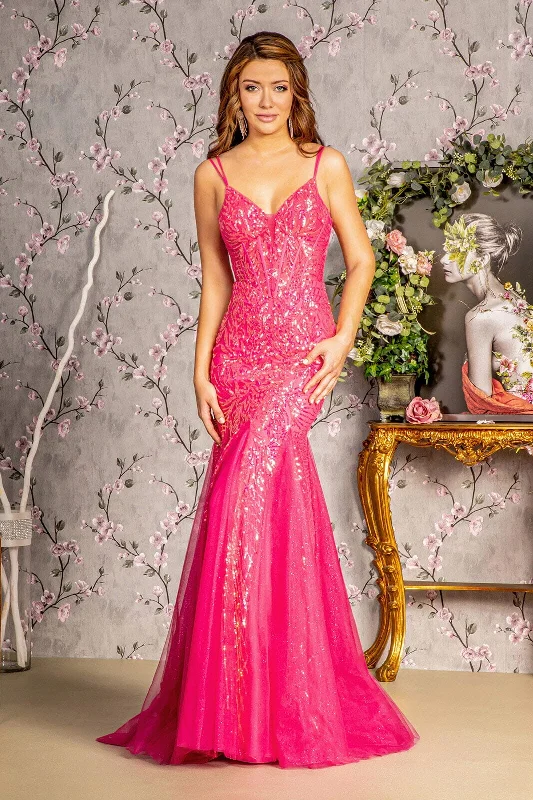 Amazing Deals Sequin Print Corset Mermaid Dress by GLS Gloria GL3228