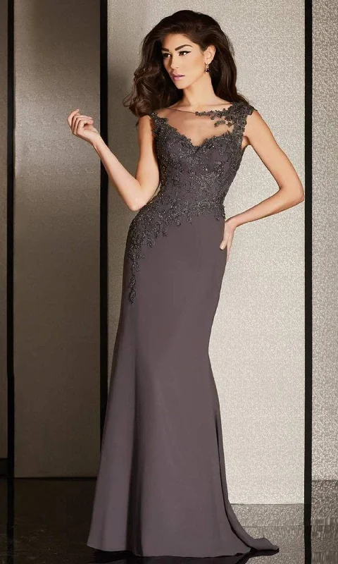Buy More, Save More Clarisse - Applique Illusion Bateau Dress M6240