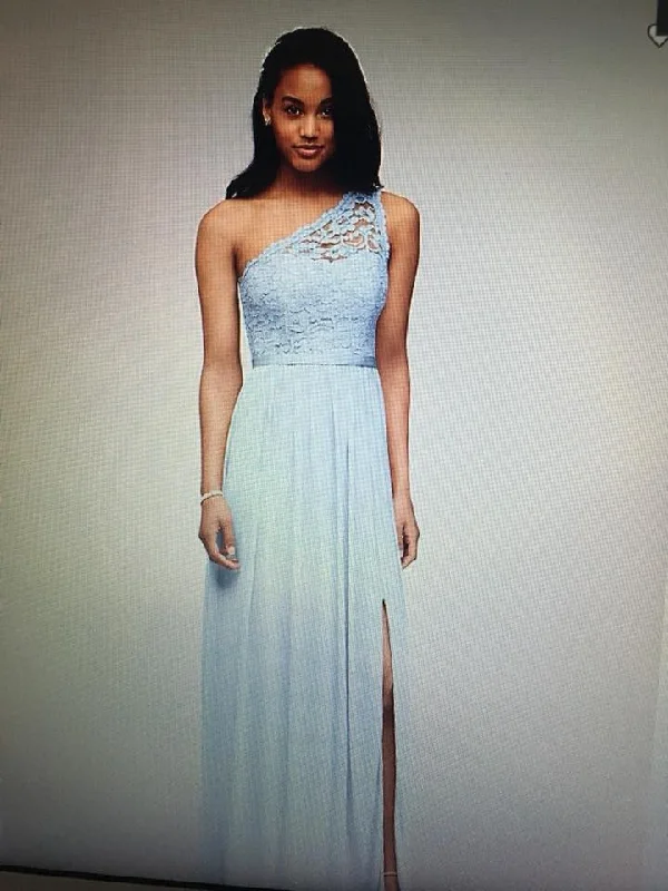 Huge Discounts David's Bridal Long One Shoulder Lace Bridesmaid Dress