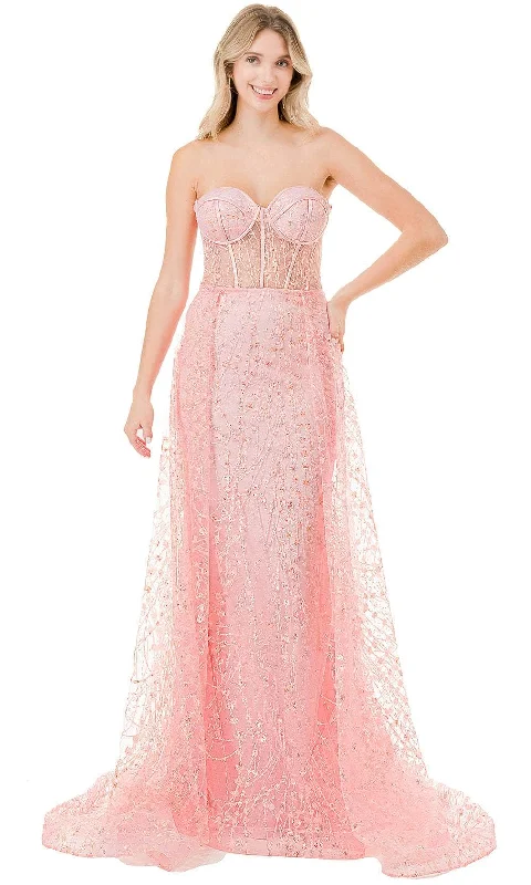 New Deals Trevi Collection L2863W - Glitter Sweetheart Evening Gown