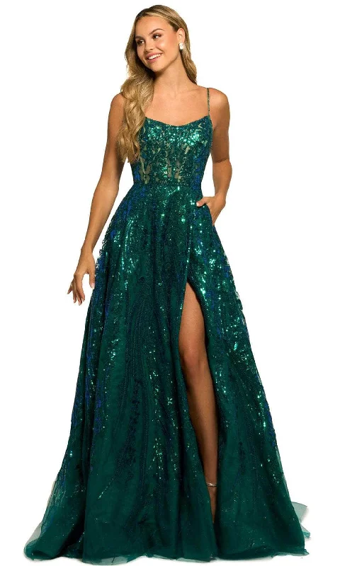 Weekend Deal Sherri Hill 55521 - Sequin Lace A-Line Prom Dress