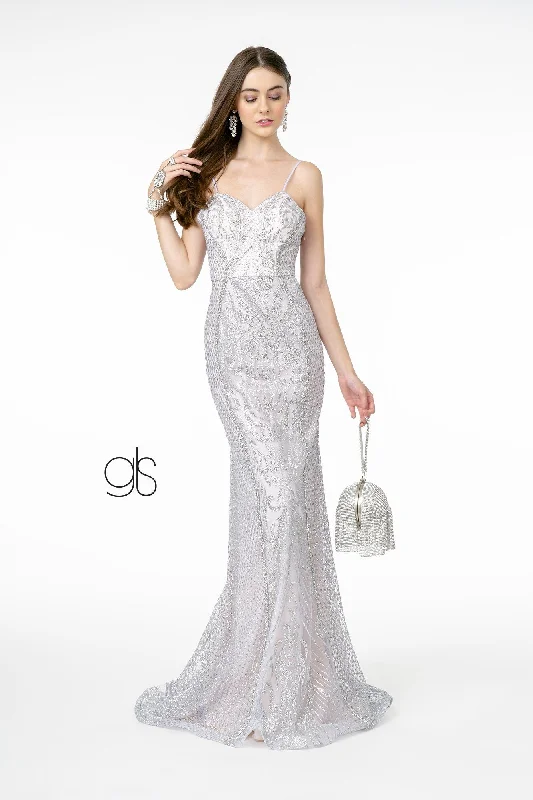 Price Reduction Long Glitter Mesh Mermaid Dress by Elizabeth K GL2936