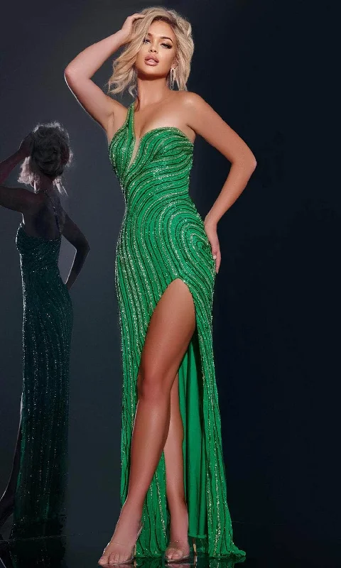 Lowest Price Jovani 34010 - Sequin One Shoulder Prom Gown with Slit