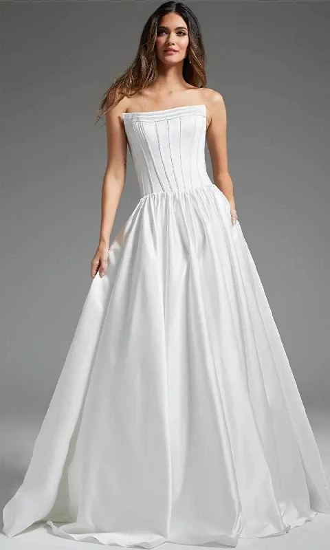 Savings Spectacular Jovani JB40784 - Corset Bodice Straight-Across Bridal Gown