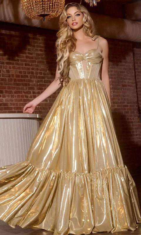 Bargain Bin Jovani 43596 - Sweetheart Shiny A-Line Prom Gown