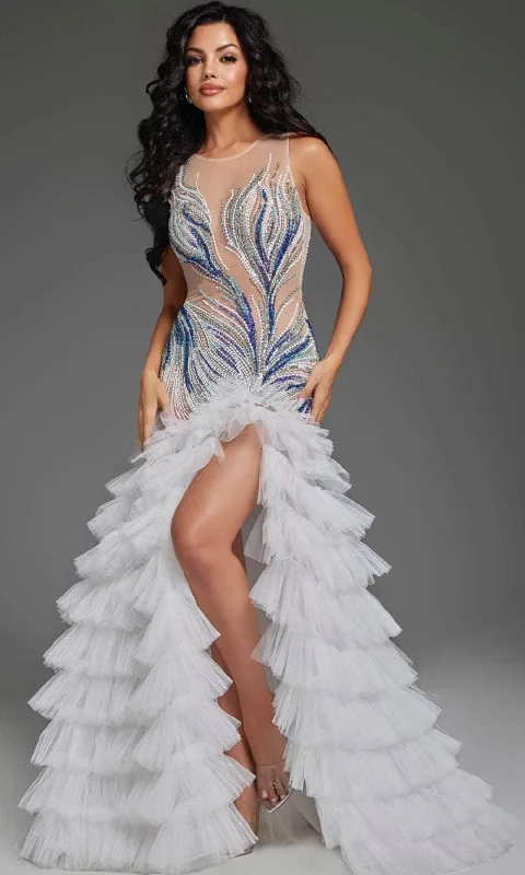 Price Reduction Jovani 39846 - Sheer Sleeveless Prom Gown