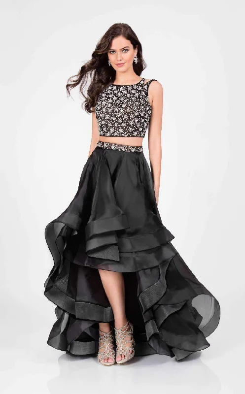YEAR-End Sale Terani Couture - 1711P2692 Two Piece Embellished High Low A-line Dress