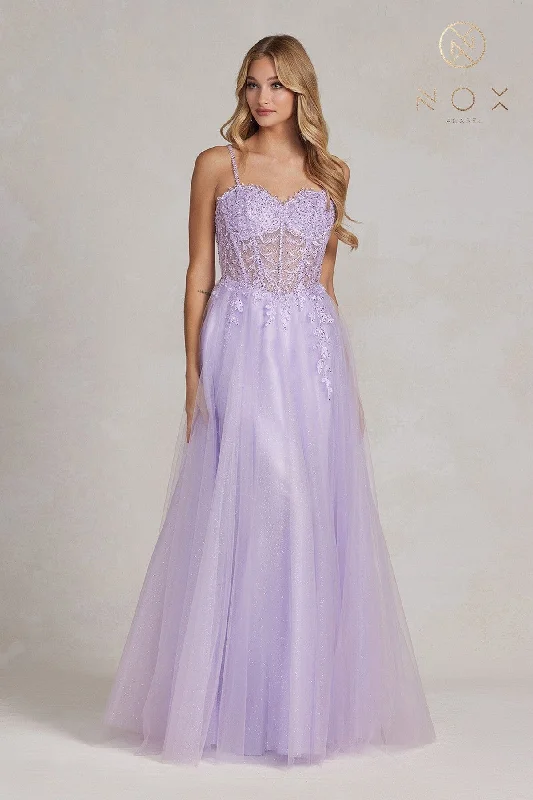 Buy Now Embroidered Sweetheart Tulle Gown by Nox Anabel F1087