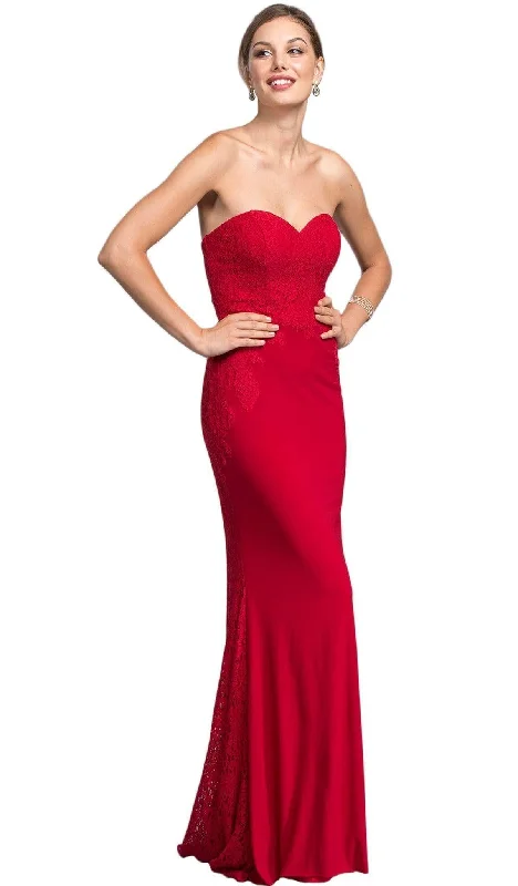 Don't Wait Trevi Collection - Lace Strapless Sweetheart Prom Dress