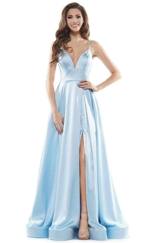 Take Advantage Colors Dress - G968 Strappy Satin A-Line Gown