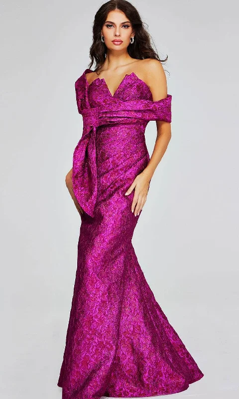 Referral Discount Jovani 39114 - Strapless Vibrant Evening Gown