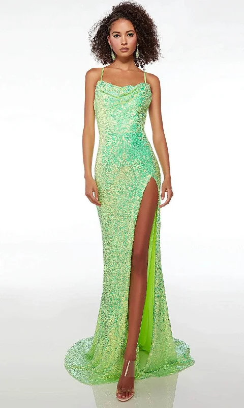 Price Slash Alyce Paris 61588 - Cowl Sheath Evening Dress