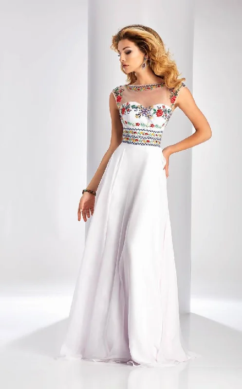 Big Savings Clarisse - 3050 Floral Illusion Bateau A-line Dress