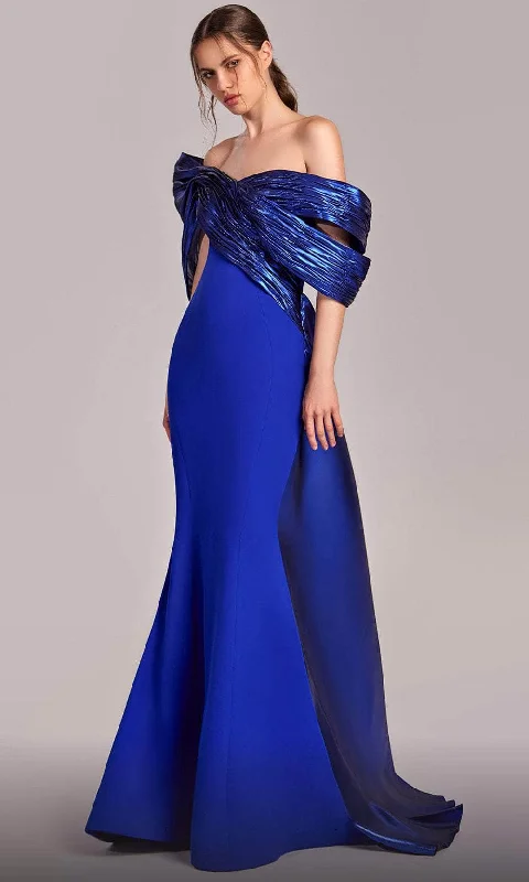 Price Drop Alert MNM Couture G1840 - Metallic Accented Evening Gown