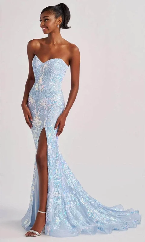 Special Discount Colette By Daphne CL8440 - High Slit Mermaid Long Gown