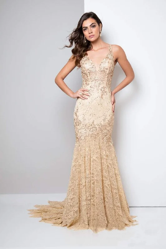 Savings Galore Terani Couture - Embellished Mermaid Gown 1711GL3526