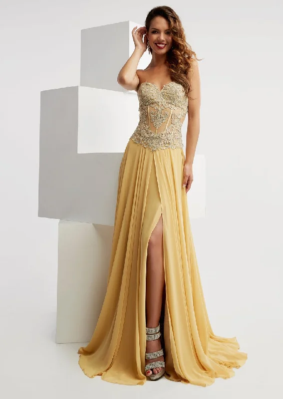 Super Savings Jasz Couture - Appliqued Corset Gown 6019