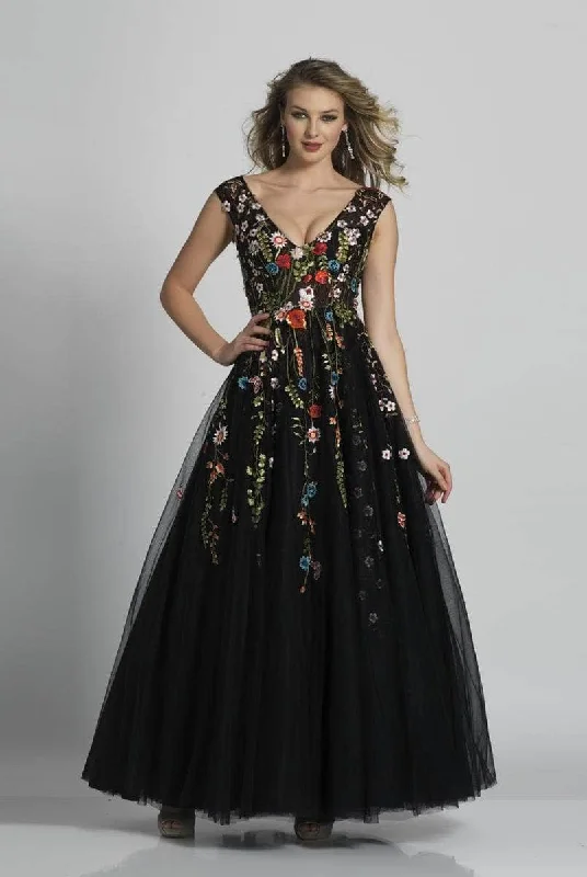 Deal of the Day Dave & Johnny A5703 - Floral Embroidered A-Line Prom Dress