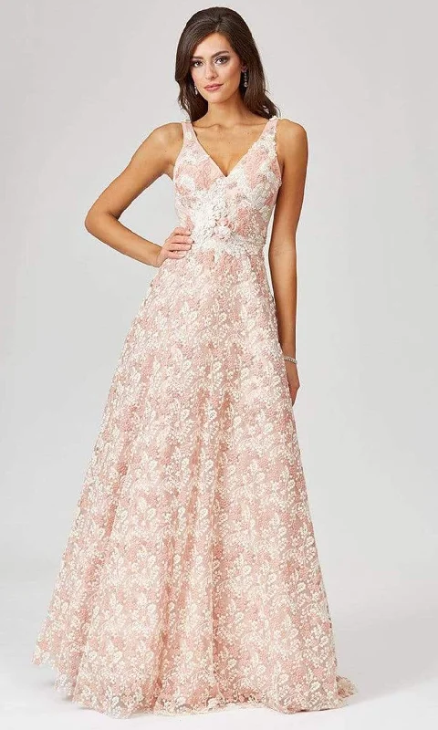 Lowest Price Lara Dresses - 29463 Embroidered V Neck A-Line Gown