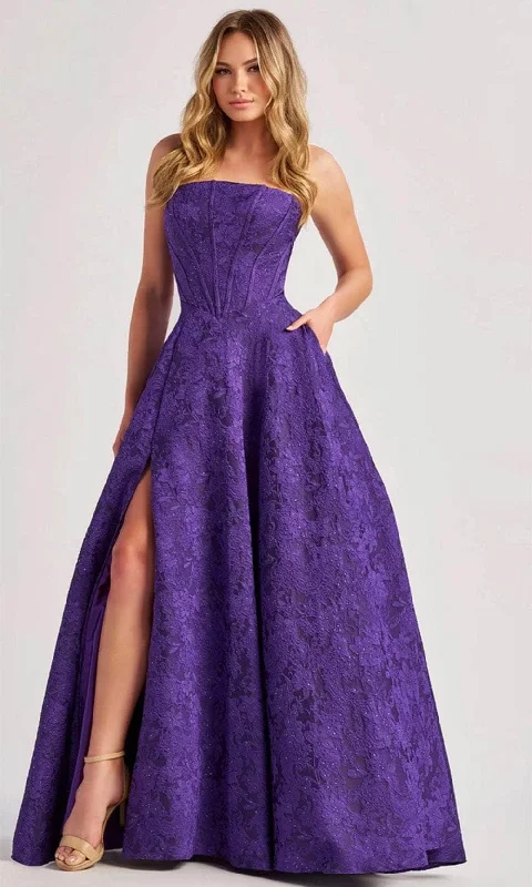 Deep Discounts Colette By Daphne CL8675 - Beaded Brocade Prom Gown