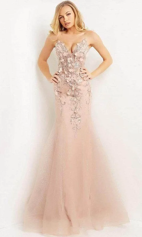 Huge Savings Jovani - 05839 Floral Applique Corset Bodice Prom Dress