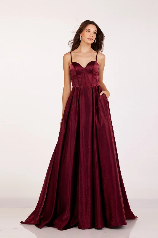 Instant Discount Satin Sleeveless A-line Gown by Abby Paris 90224