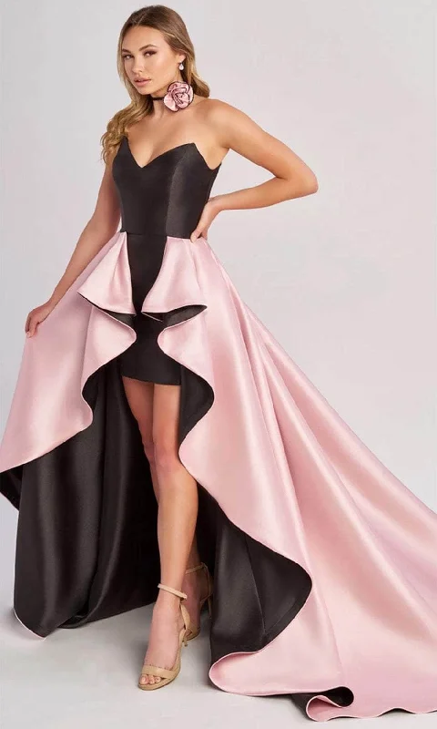 Super Sale Colette By Daphne CL8695 - Two-Toned Overskirt Prom Dress