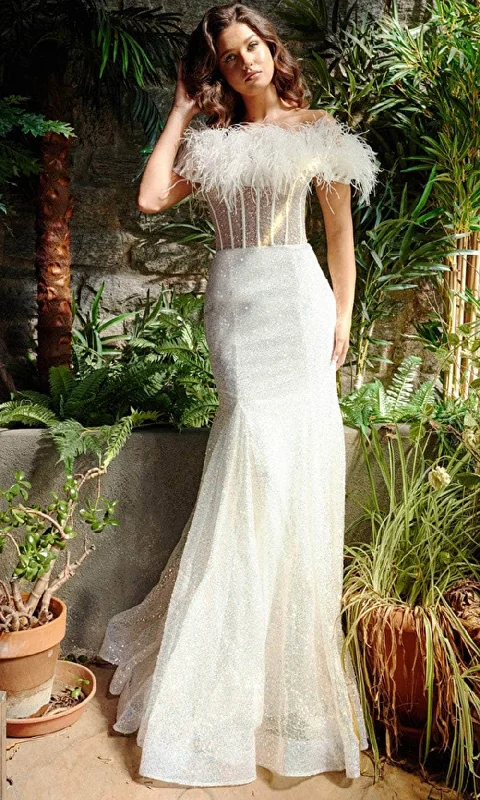 Buy Now Jovani 23958 - Boned Bodice Glittery Mermaid Gown