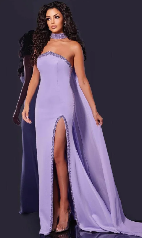 Warehouse Sale Jovani 43658 - Strapless Halter Satin Prom Gown