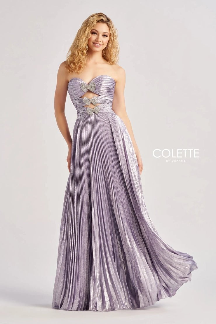 Huge Savings Colette By Daphne CL8520 - Metallic Cutout Prom Gown