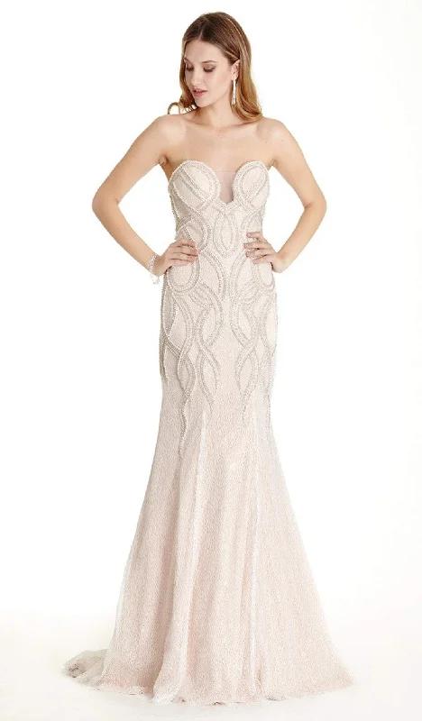 Savings Bonanza Trevi Collection - Embellished Strapless Trumpet Prom Dress
