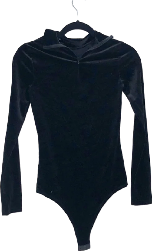 Crazy Deals Oxygene Black Velvet Bodysuit UK S