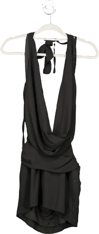 Extra Discounts PepperMayo Black Elysia Chiffon Mini Dress UK 8