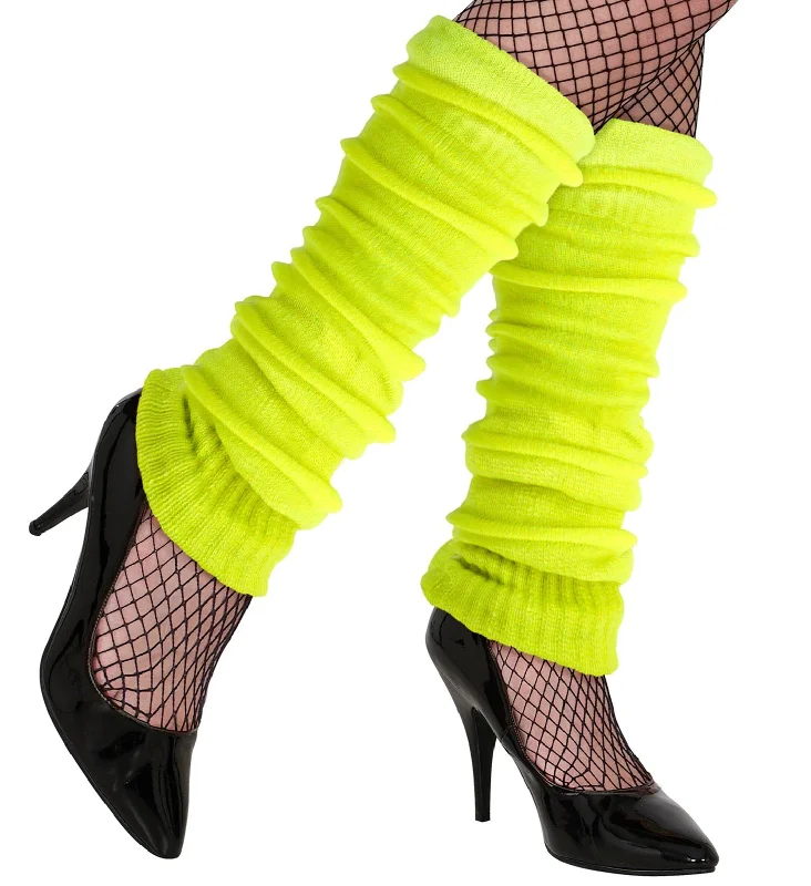 YEAR-End Sale 80's Leg Warmers Neon Yellow