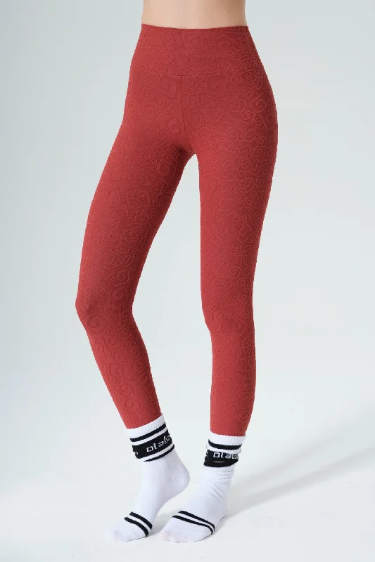 Value Deals Déese Fleur 3D Leggings - Merlot