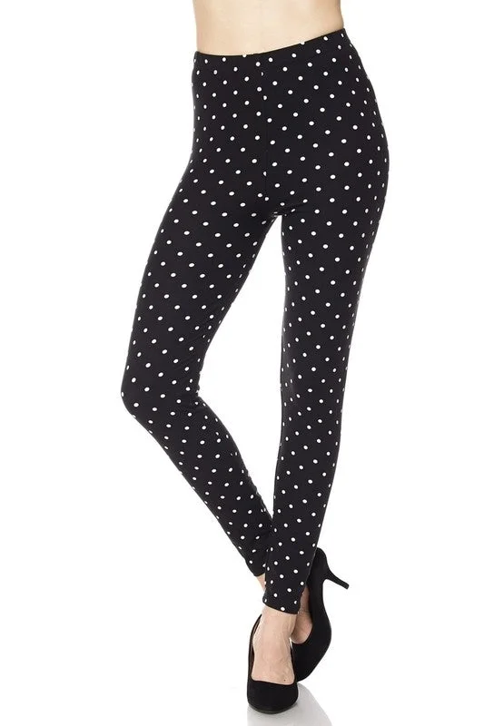 Bargain Prices Black & White Polka Dot Leggings - Plus