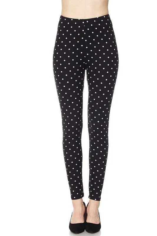 Savings Alert Black & White Polka Dot Leggings
