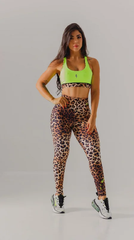 Act Now BrandFit Animal print Workout Two Piece Set: Leggings and sport bra