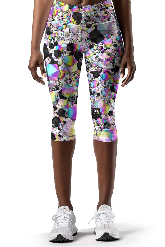 Clearance Items Brilliance Ellie Colorful Performance Yoga Capri Leggings - Women