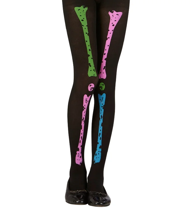 Great Bargains Children's Neon Skeleton Tights