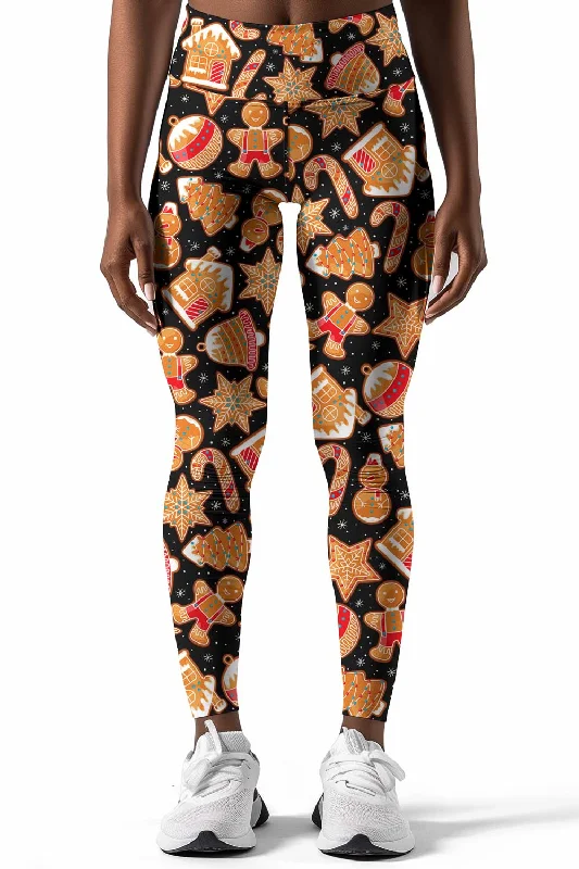 Exclusive Online Offer Cookie Time Lucy Black Christmas Print Leggings Yoga Pants - Women Exclusive Online Offer Cookie Time Lucy Black Christmas Print Leggings Yoga Pants - Women